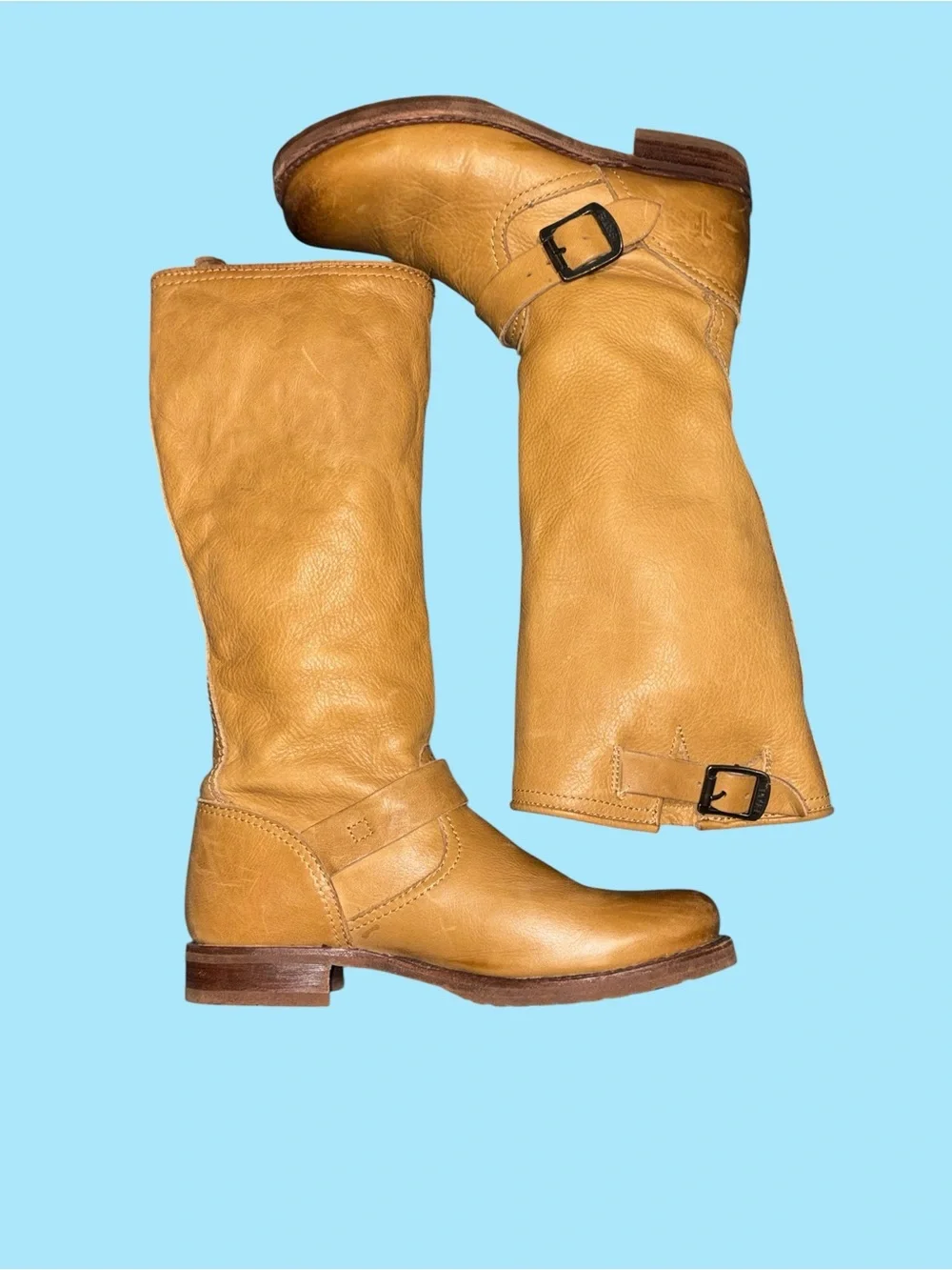 Frye Veronica Slouch Boots in Camel MSRP $399